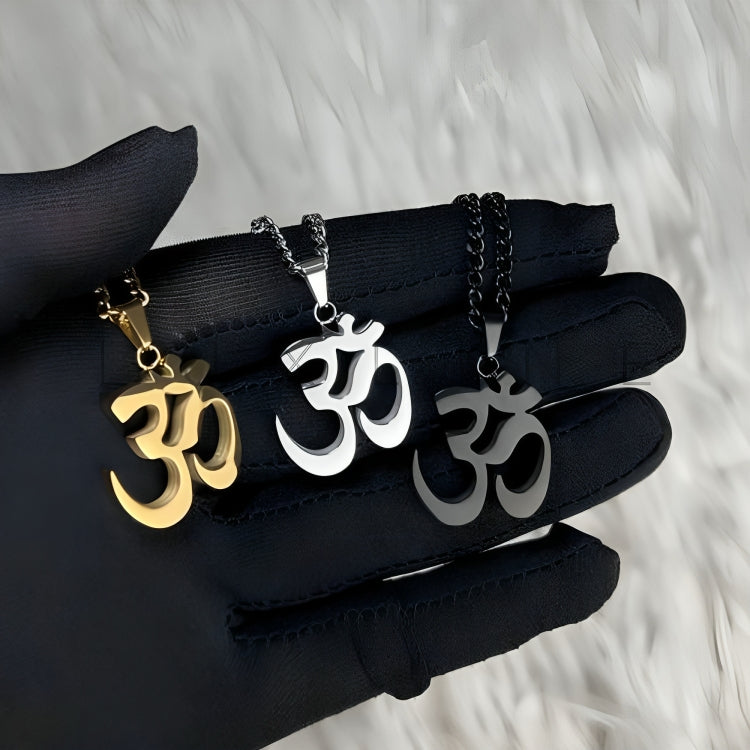 OM NECKLACE WITH (CUBAN CHAIN)