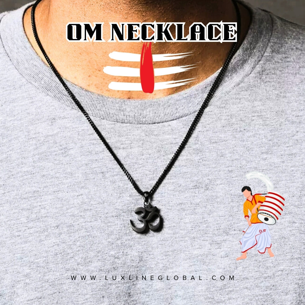 OM NECKLACE WITH (CUBAN CHAIN)