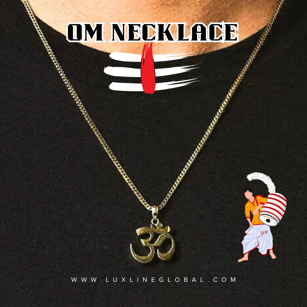 OM NECKLACE WITH (CUBAN CHAIN)