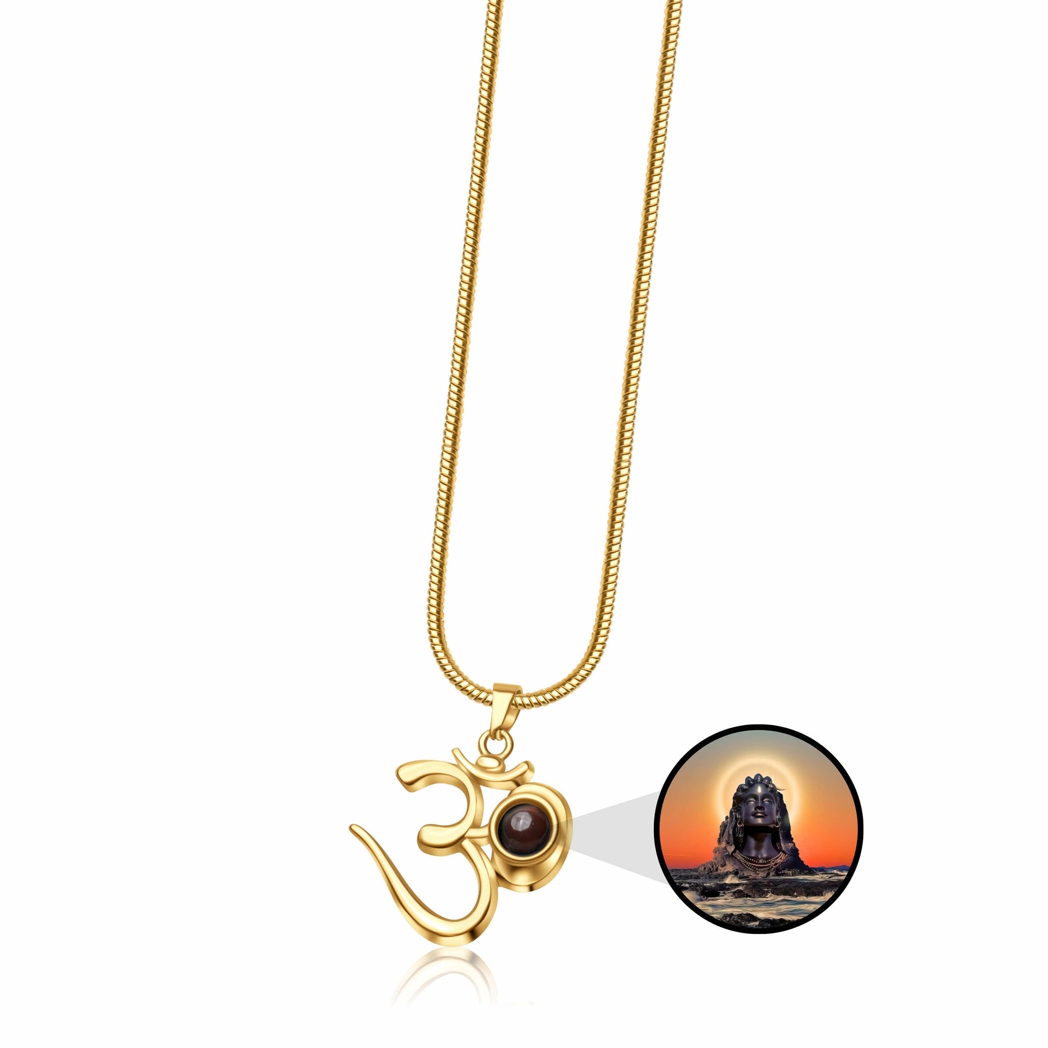 Projection Locket Adiyogi Mahadev(GOLD)