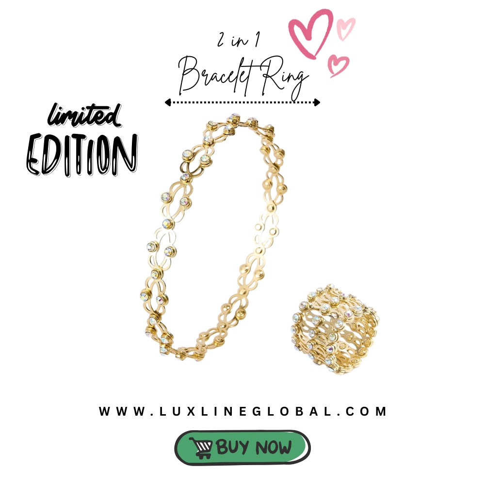 2 in 1 Adjustable Bracelet Ring