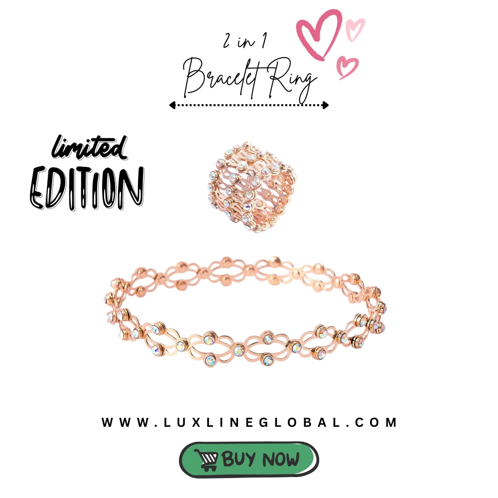 2 in 1 Adjustable Bracelet Ring