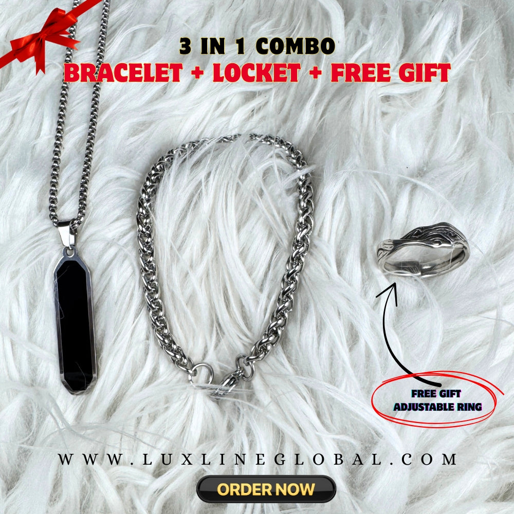 Sleek Bar Pendant + Bracelet + Free Gift