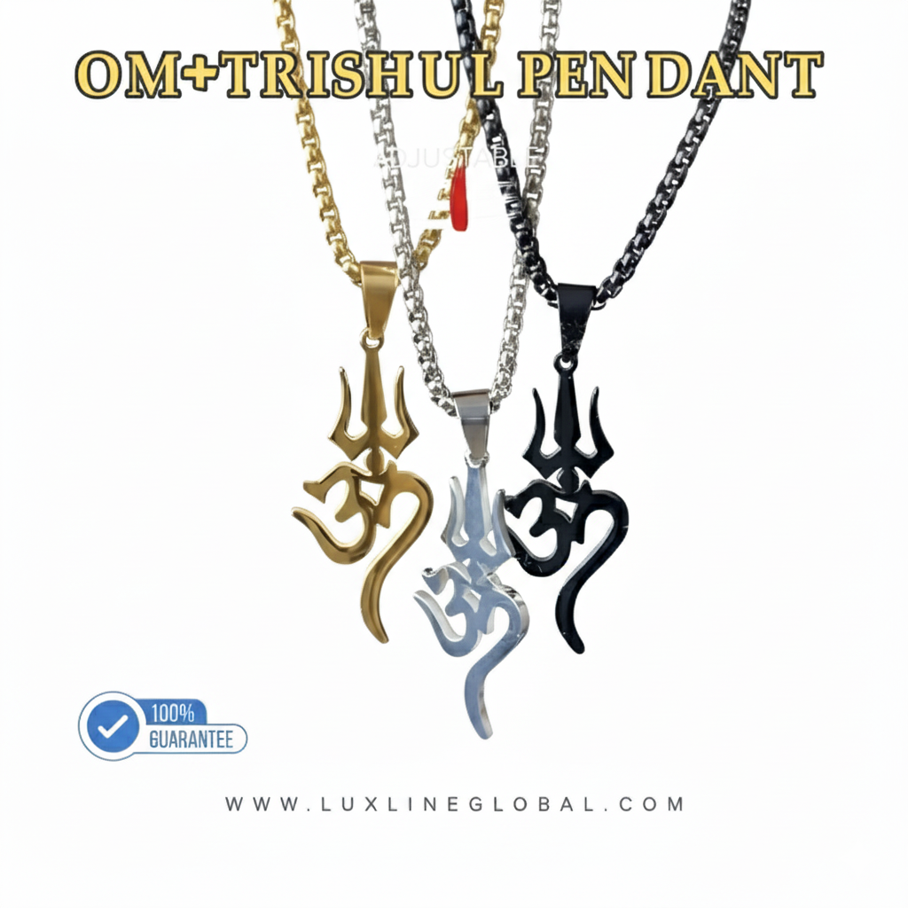 OM+Trishul Pendant ॐ🔱
