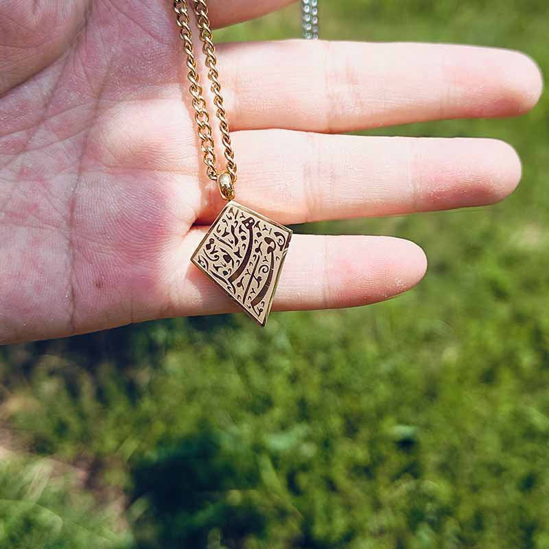 Pendant Necklace Arabic Writing