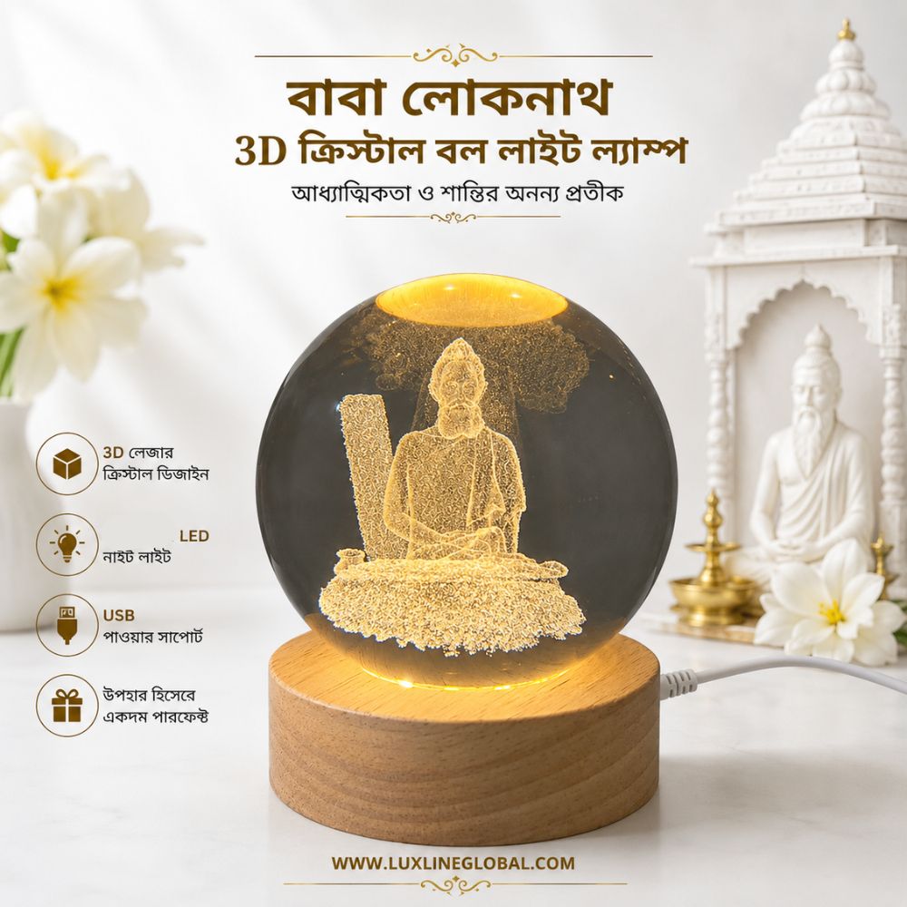 বাবা লোকনাথ 3D lamp Ball (40)