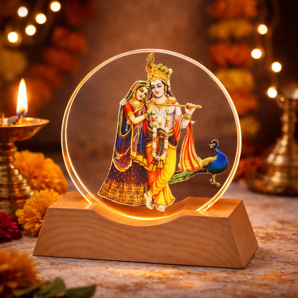 radha krisno 3d lamp