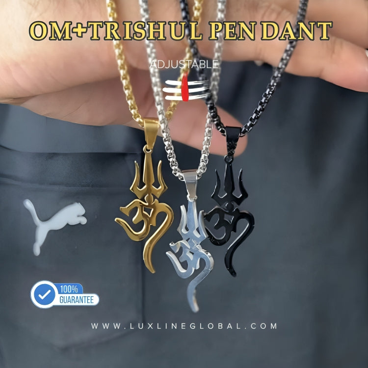 OM+Trishul Pendant ॐ🔱