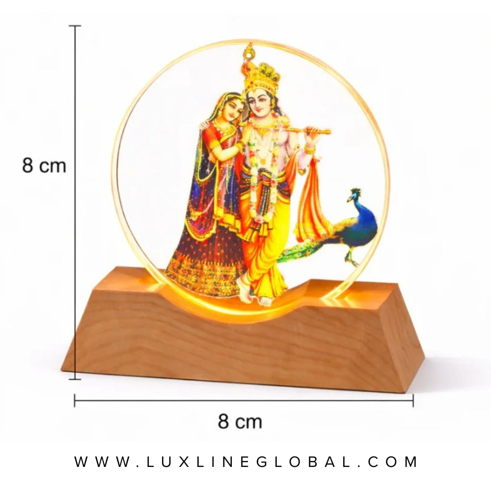 কালারফুল রাধা কৃষ্ণ (Round lamp-9)