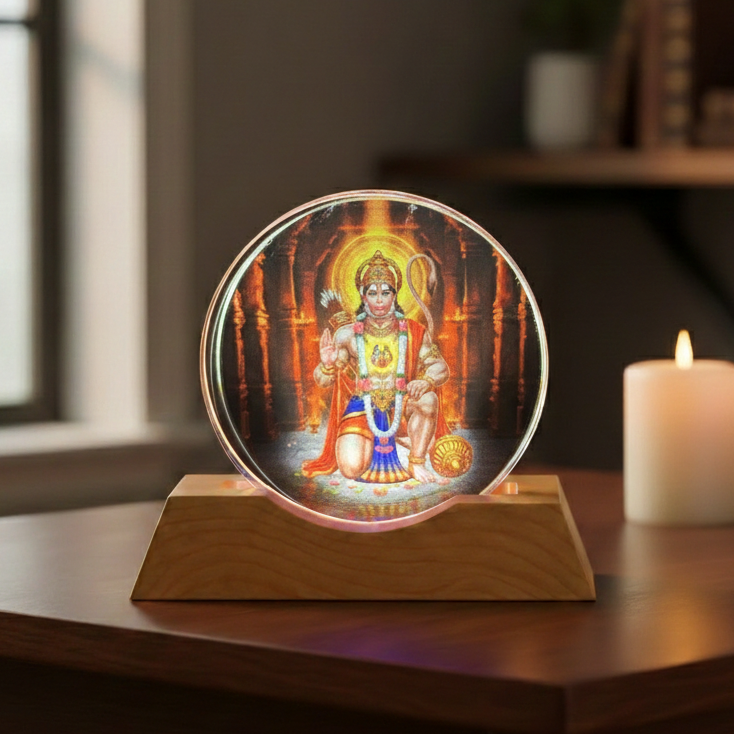 কালারফুল হনুমান Round lamp-(20)
