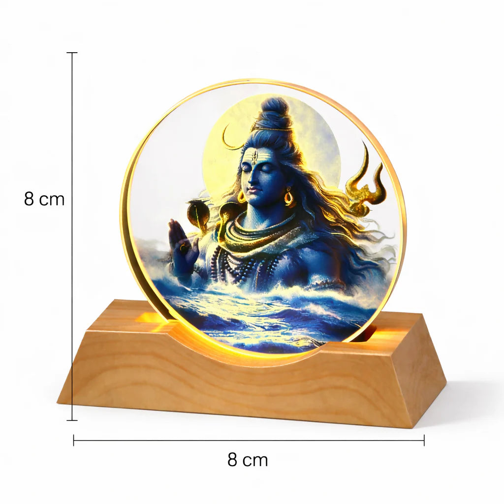 কালারফুল মহাদেব  Round lamp-(19)